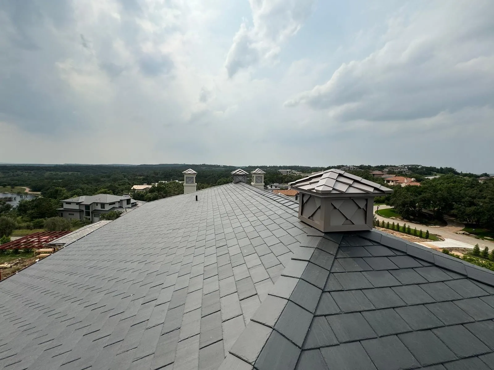 Storm damaged roof