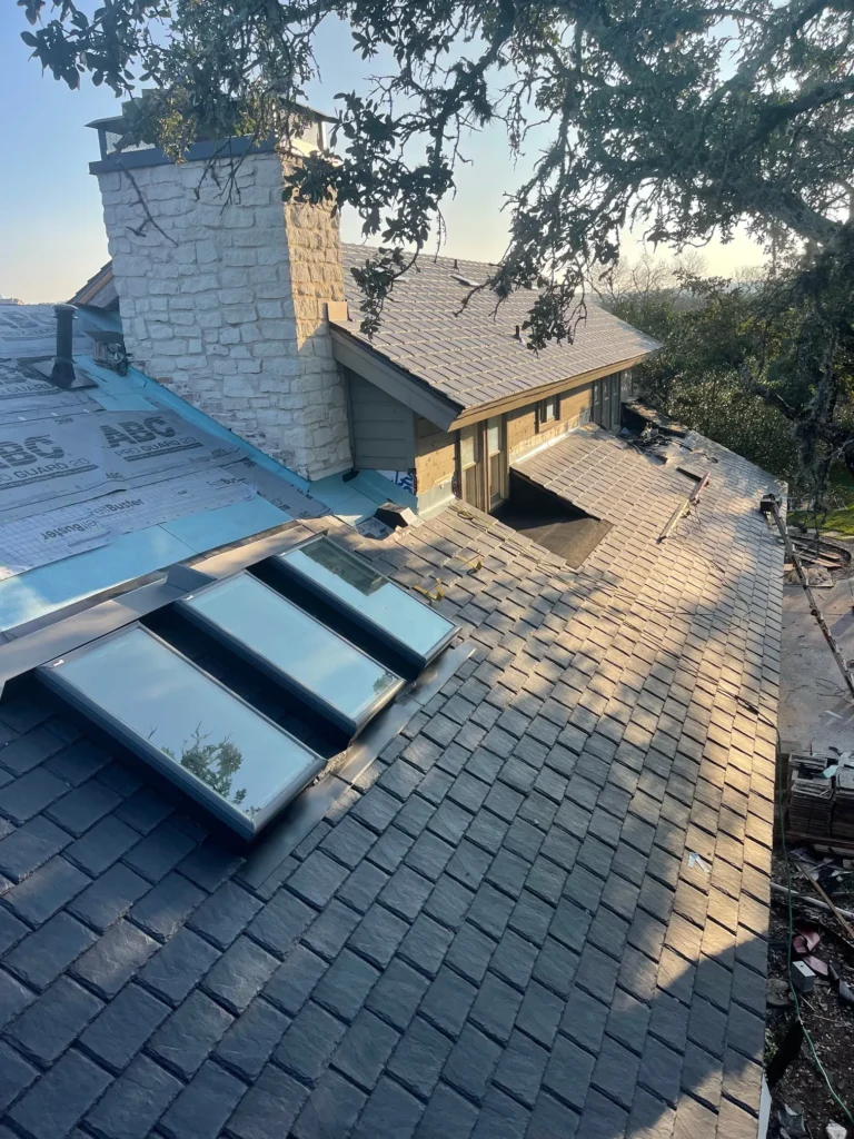 Faux Slate & Skylight Install